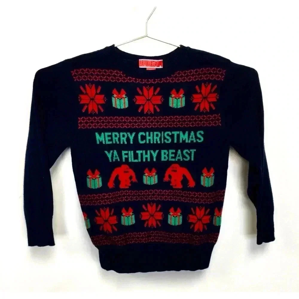 Boys target‎ brand Christmas Sweater 6-7 Blue Red